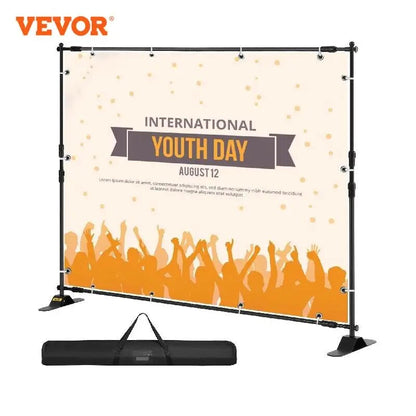 VEVOR 3x2.4M Backdrop Background Stand Adjustable Telescopic Backdrop Banner St image 1