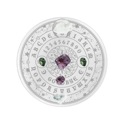 8.6in Clear Acrylic Divination Pendulum Decision Scrying Board With Moon Star M image 4
