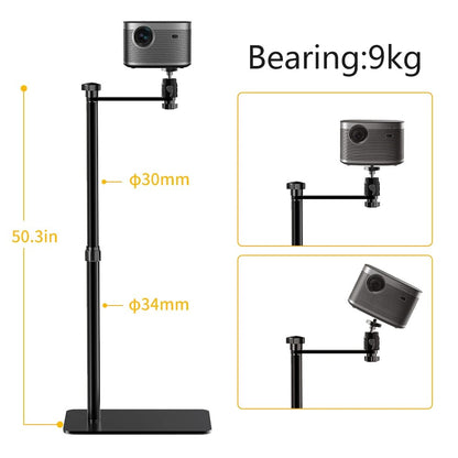 128cm/50Inch Floor Projector Support Stand Metal Holder Multi-angle Adjustable image 1