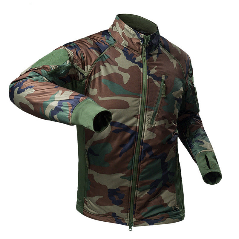 Oulylan Men Warm Bomber Jacket Camouflage Hooded Coat Windbreaker Men's Waterpr image 2