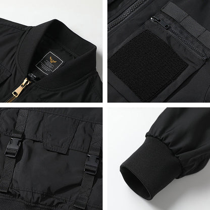 Spring Autumn New Multi-Pocket Jacket Men Fashion Casual Windproof Pilo