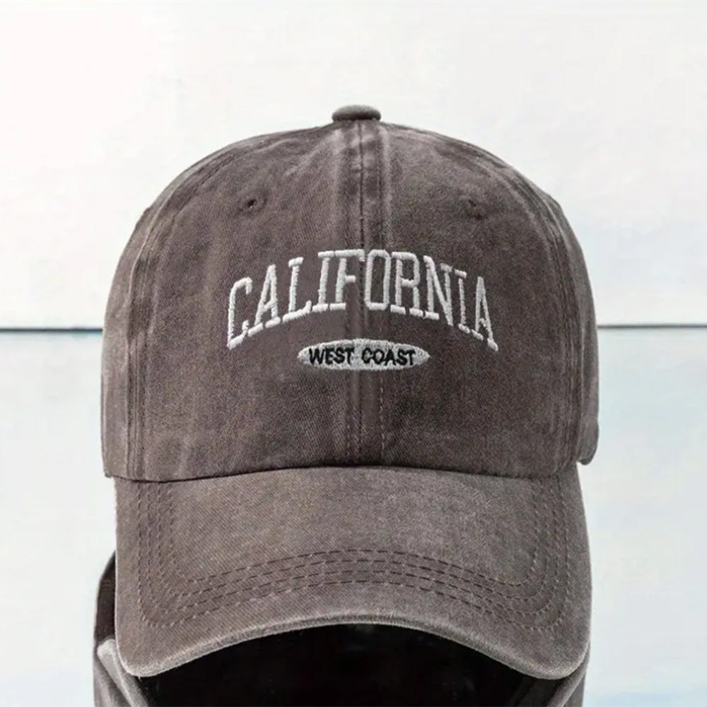 Cotton Retro Vintage Baseball Cap Men Women Denim Embroidered Letters Hat Cotto image 4