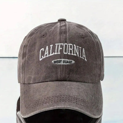 Cotton Retro Vintage Baseball Cap Men Women Denim Embroidered Letters Hat Cotto image 4