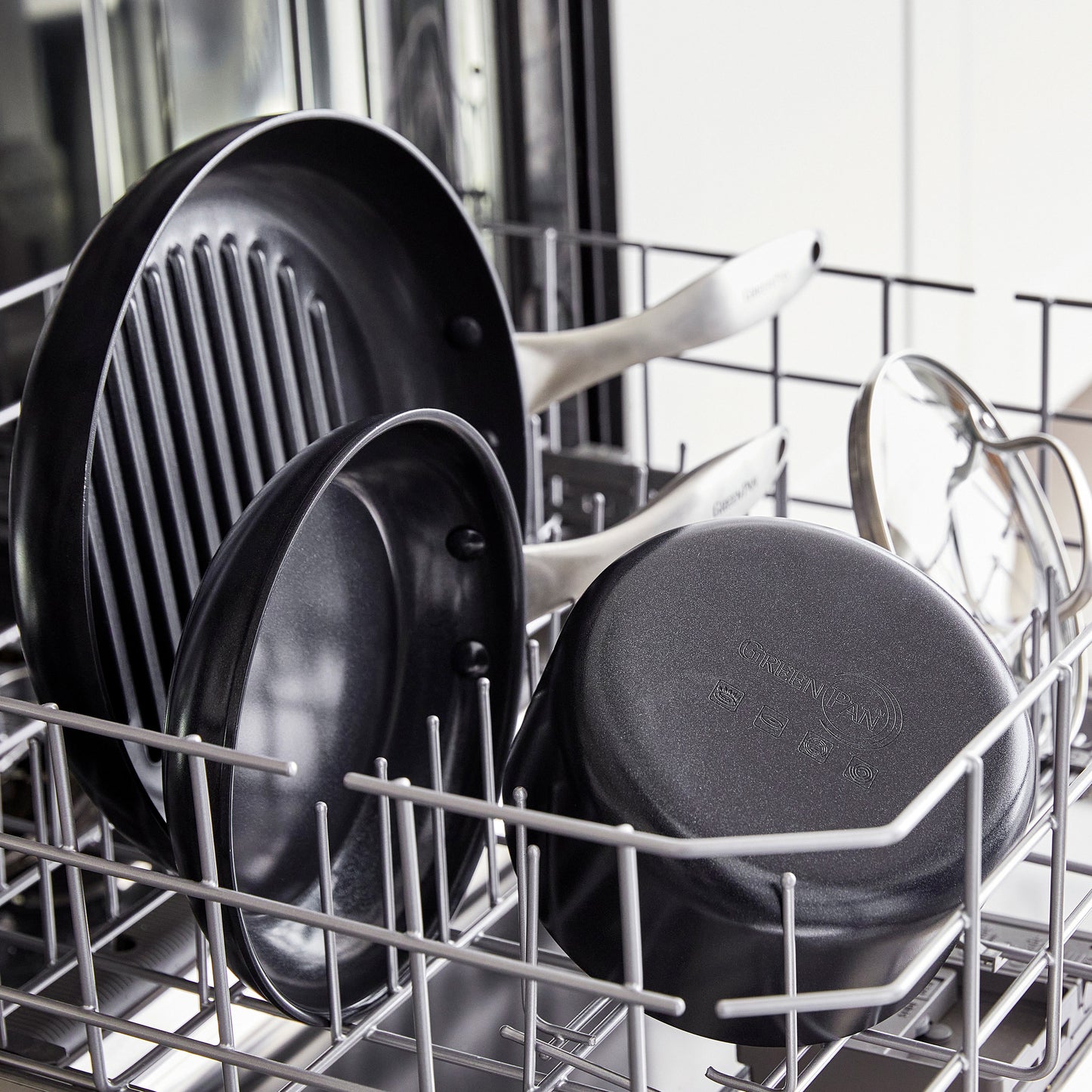 GreenPan Black Pro Ceramic Nonstick 13-piece Cookware Set image 7