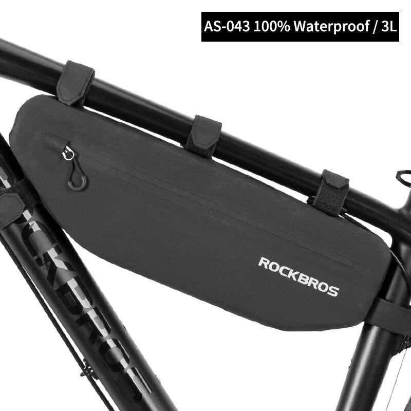 ROCKBROS Rainproof Bike Bag Large Capacity MTB Road Frame Bag Triangle Pouch Wa image 3