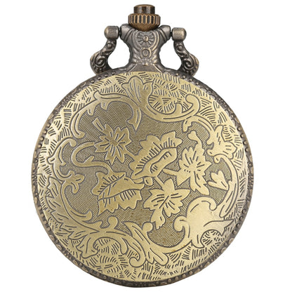 Vintage Bronze Christmas quartz pocket watch Men Women Necklace Wall Clock Arab image 5