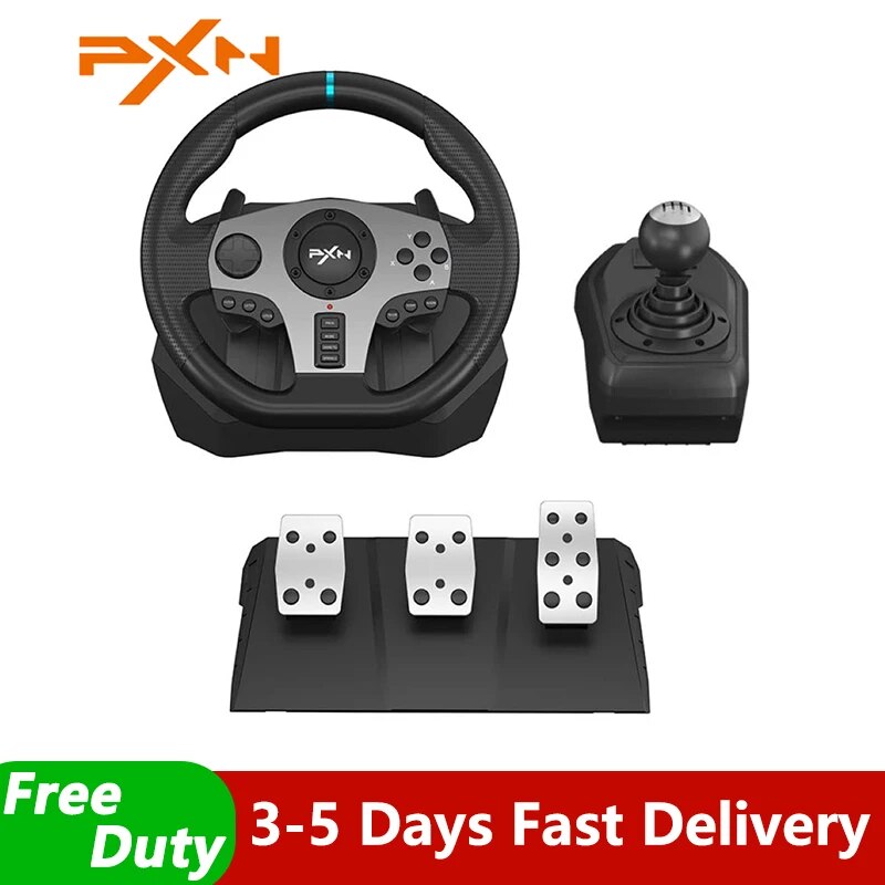 PXN V9 Volante PC Steering Wheel Gaming  270°/900° Racing Wheel for PS4/PS3/PC image 0
