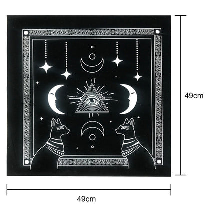 2pcs/set Pentagram Tarot Tablecloth with Bag Velvet Altar Tarot Cloth Pentacles image 8