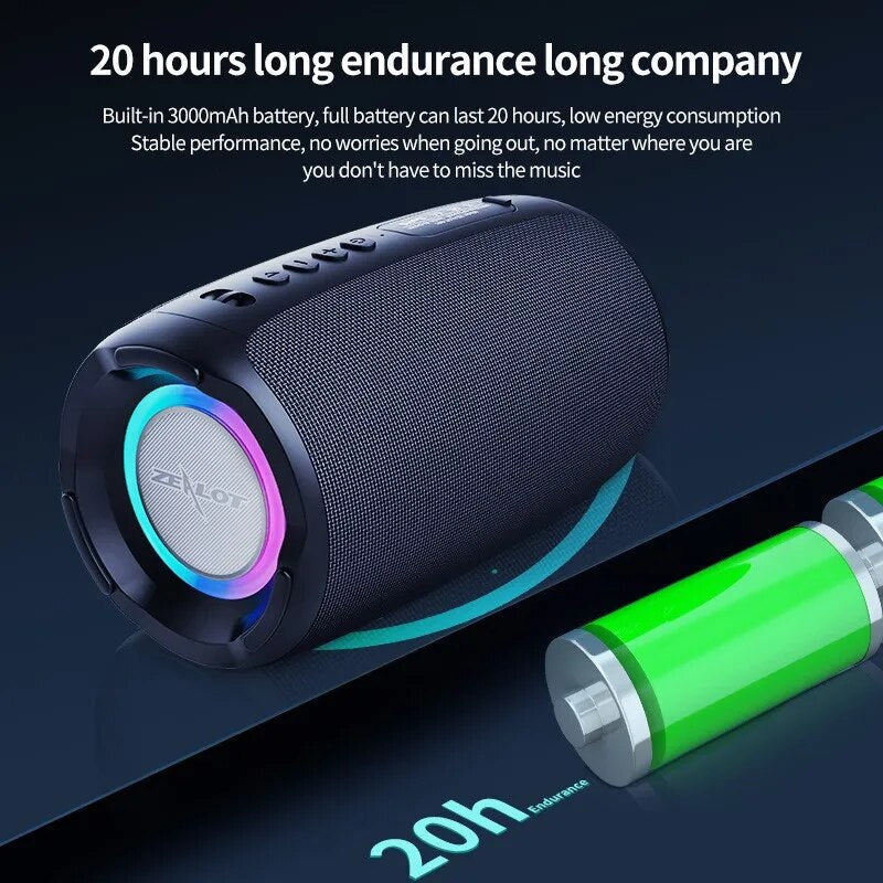 USA Essentials S61 Portable Bluetooth Speaker Double Diaphragm Wireless Subwoofer Water image 5