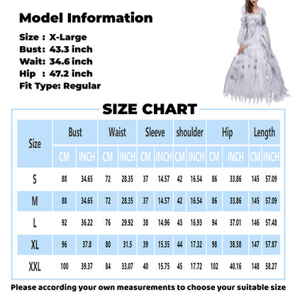 Halloween Wedding Dress Costume Zombie Bride Cosplay Dress Ghost Bride Cosplay  image 6