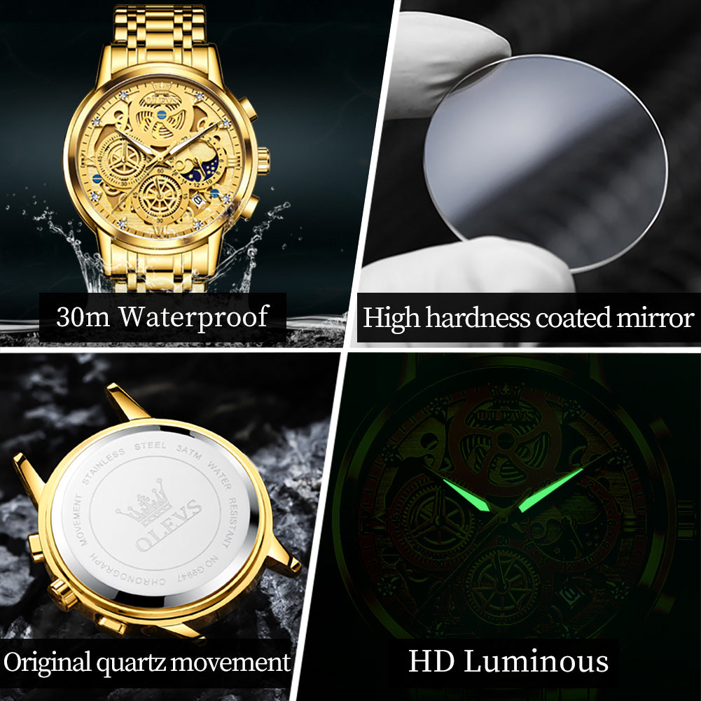 OLEVS Men's Watches Top Brand Luxury Original Waterproof Quartz Watch for Man G image 10