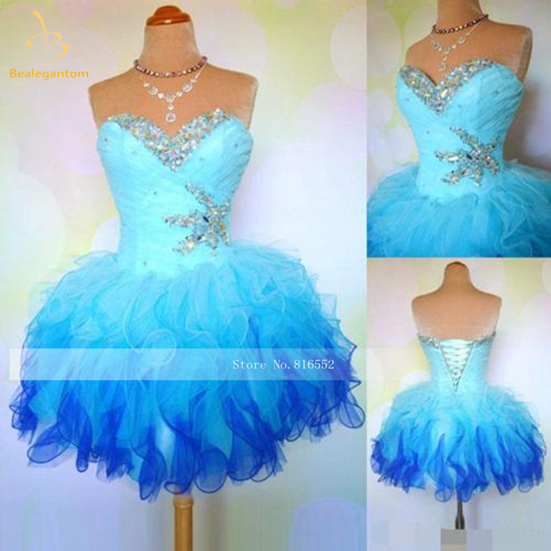 Bealegantom Colorful In Stock Sweetheart Organza Short Homecoming Dresses 2022  image 7