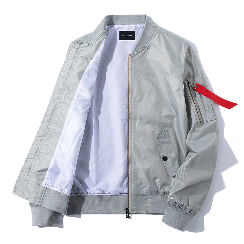 Men'S Camping Ma-1 Jackets Big Size 7Xl 8Xl Pocket Zipper Pilot Baseball Working