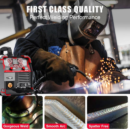 MIG Welder 200Amp 8 in 1 Gas MIG/Gasless Flux Core MIG/Stick/Lift TIG/Spot Weld image 2