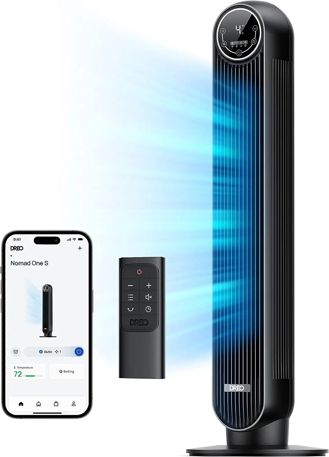 Smart Oscillating Quiet Fans Blow Cold Air, Standing Cooling Floor Bladeless Fa image 1