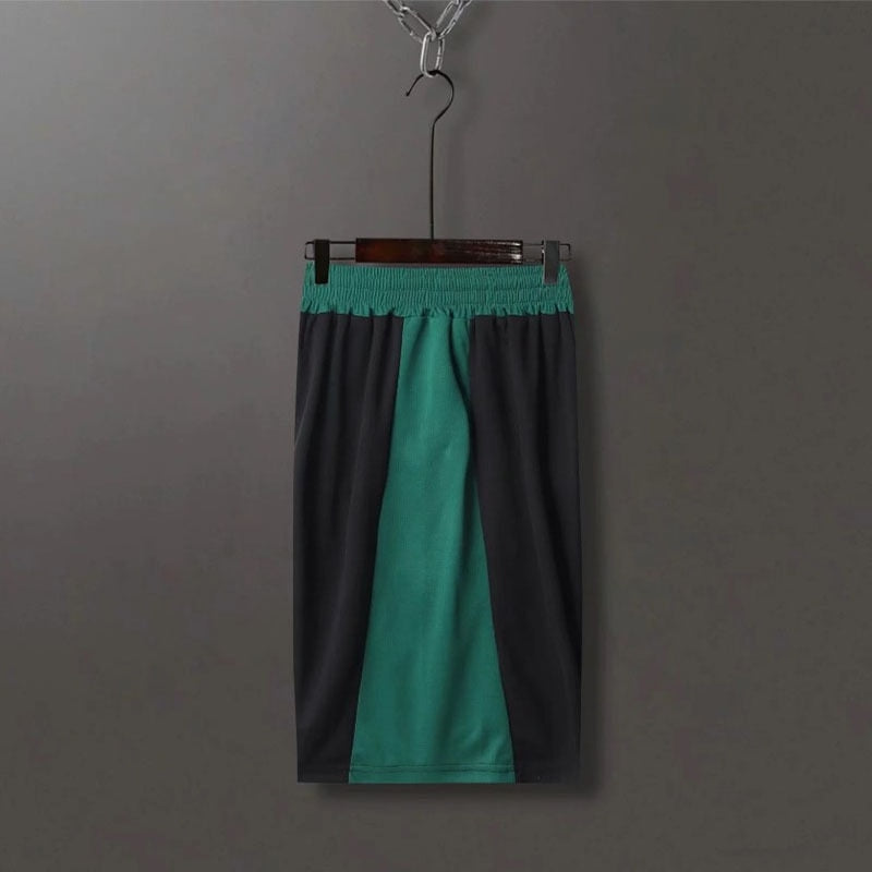 SONECHOKI Basketball Shorts Men Color Patchwork Loose Running Sport Gym Mesh Br image 1