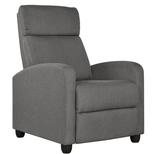 BOUSSAC Fabric Push Back Theater Recliner Chair with Footrest, Accent Chairs fo image 0
