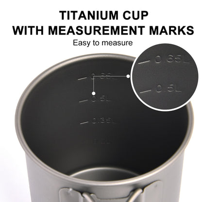 Widesea Camping Mug Titanium Cup Tourist Tableware Picnic Utensils Outdoor Kitc image 13