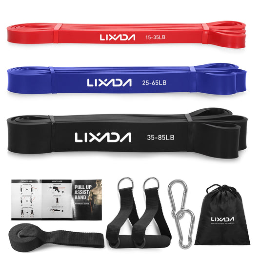 LIXADA 3/5 Pcs Resistance Bands Set Pull Up Loop Bands Home Gym Workout Exercis image 0