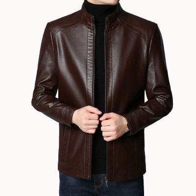 Men Leather Suit Jacket Men Slim Fit blazer Coat Men Fashion Leather jacket Str image 1