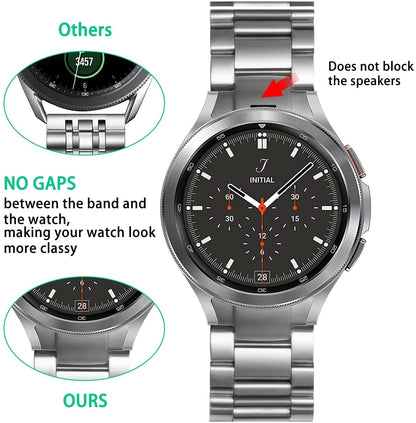 No Gaps Stainless Steel Strap For Samsung Galaxy Watch 6 4 5 40mm 44mm 6 Classi image 5