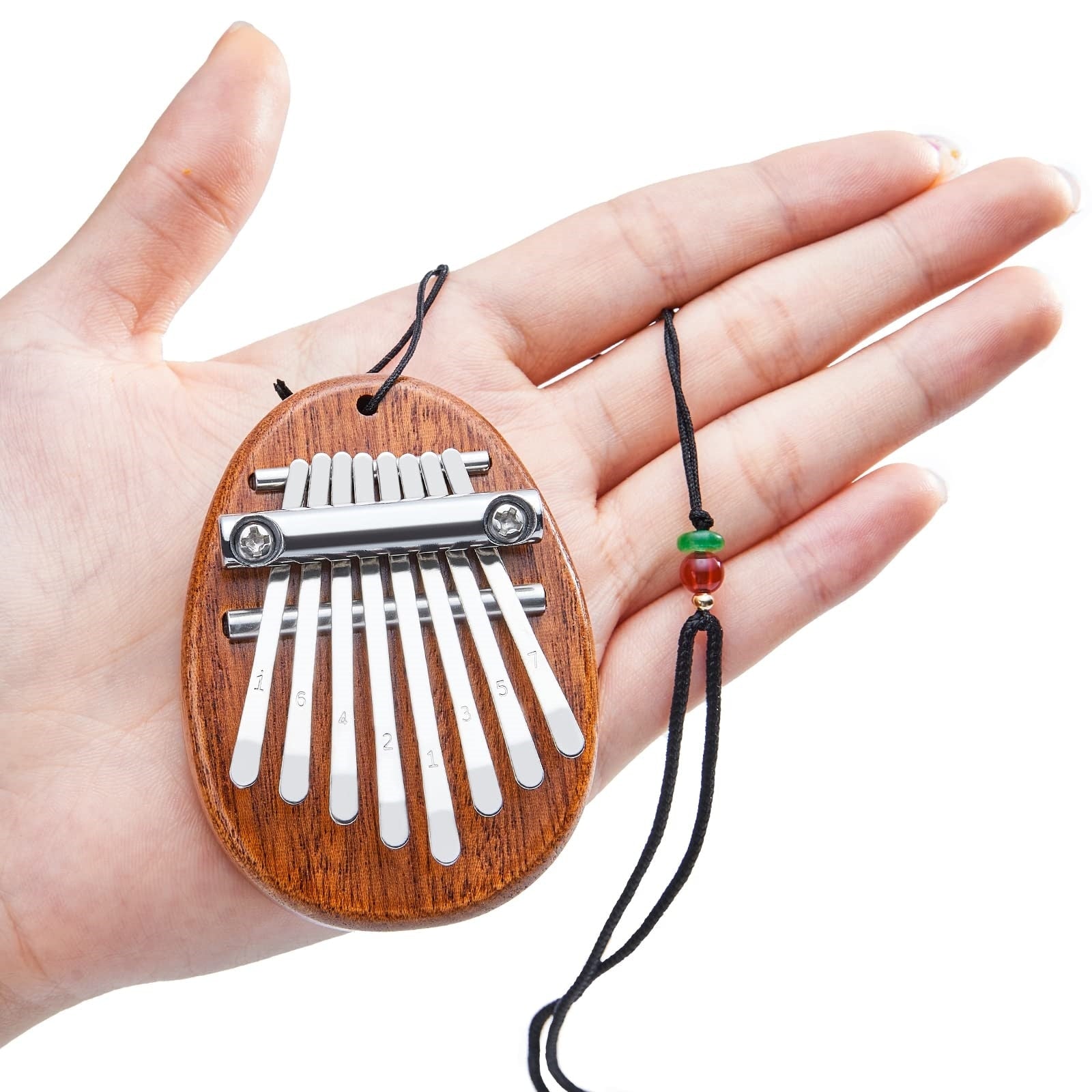 Mini Kalimba 8 Key Thumb Piano 1 Pack Water Drop Style Cute Instrument Portable image 1