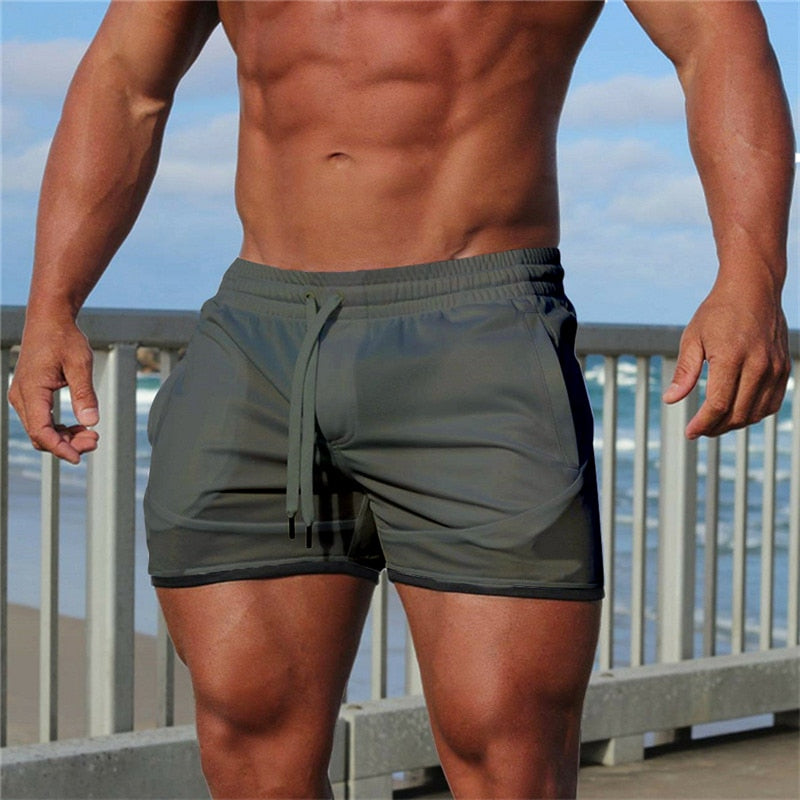 Menhorts Fitness Beach Sports Shorts Menummer Gyms Workout Male Breathable Mesh Quick Dry Sportswear Jogger Short Pants Men