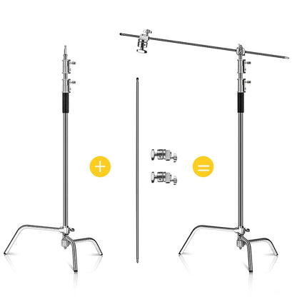 2.6M/8.5FT Stainless Steel Century Foldable Light Stand Tripod Magic Leg Photog image 5