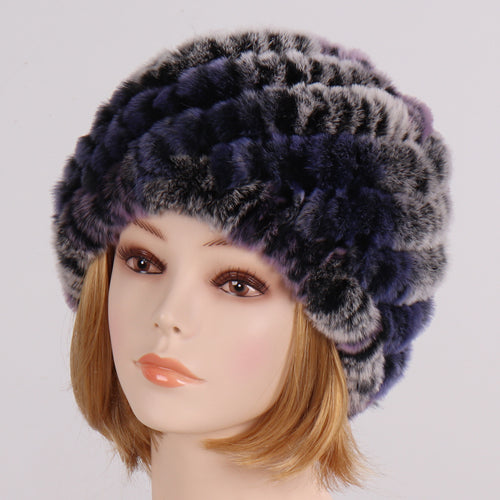 Lady Winter 100% Natural Real Rex Rabbit Fur Hat Women Soft Rex Rabbit Fur Cap  image 19