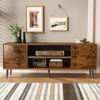 Mid-Century Modern TV Stand for 55/65 " TV, Entertainment Center with Storag image 4