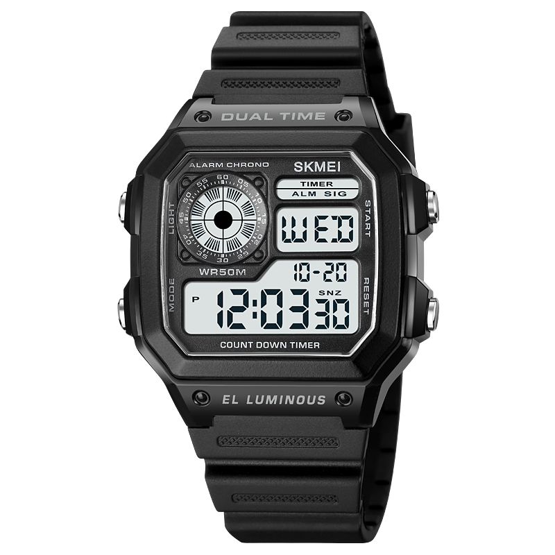SKMEI Japan Digital Movement Countdown Sport Watches Mens Multifunction 5Bar Wa image 1