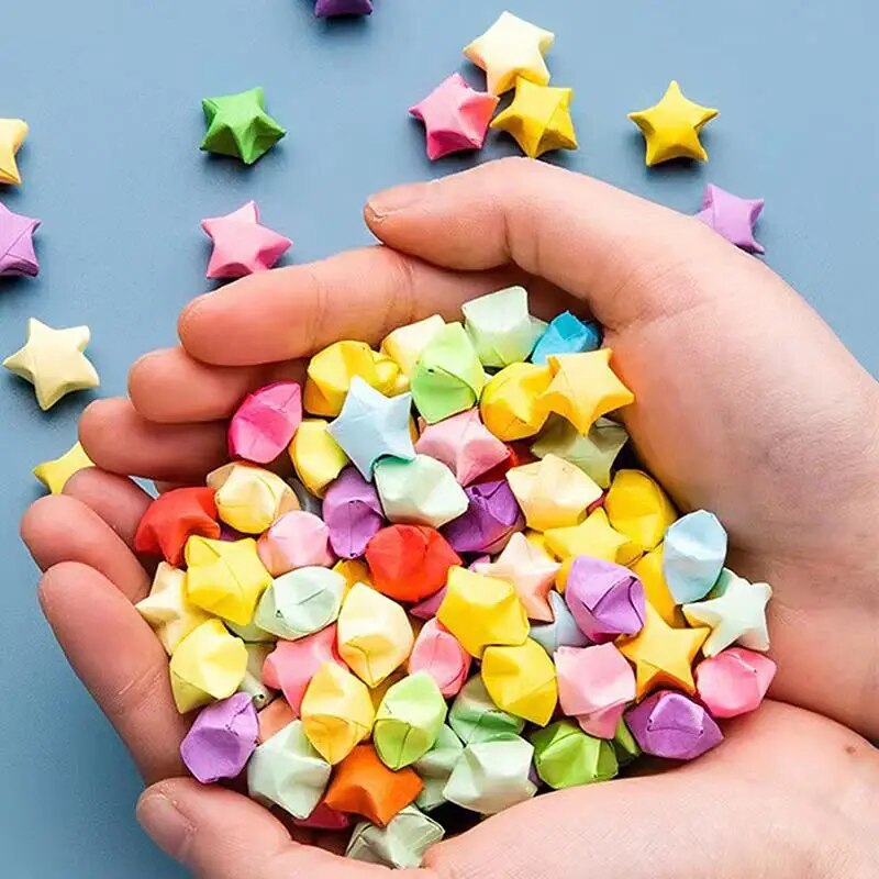 540Sheet Origami Stars Paper Strips 7 Color Folding Paper Colorful Double Sided image 6