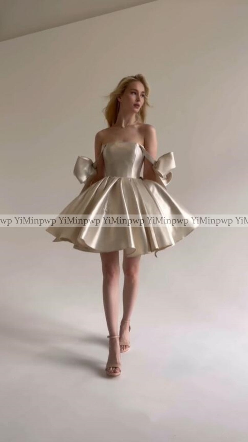 Latest Homecoming Dresses 2024 Sweet Heart Short Bow Prom Birthday Party Gowns  image 8