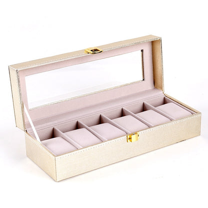 4Grids Double Carbon Fiber Watch Case/ 6Girds Watch Box Holder Organizer Storag image 7
