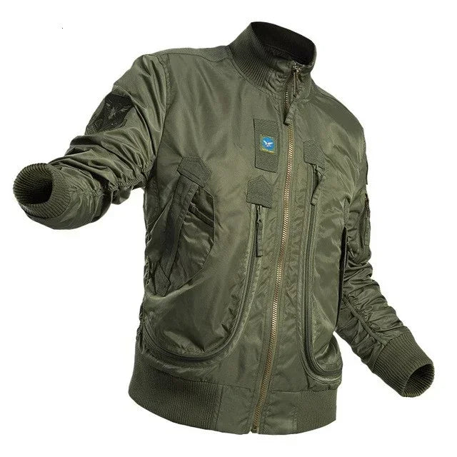 Men's Bomber Jacket Army Tactical Clothing Autumn Windbreaker Husband Pilot Mot image 2