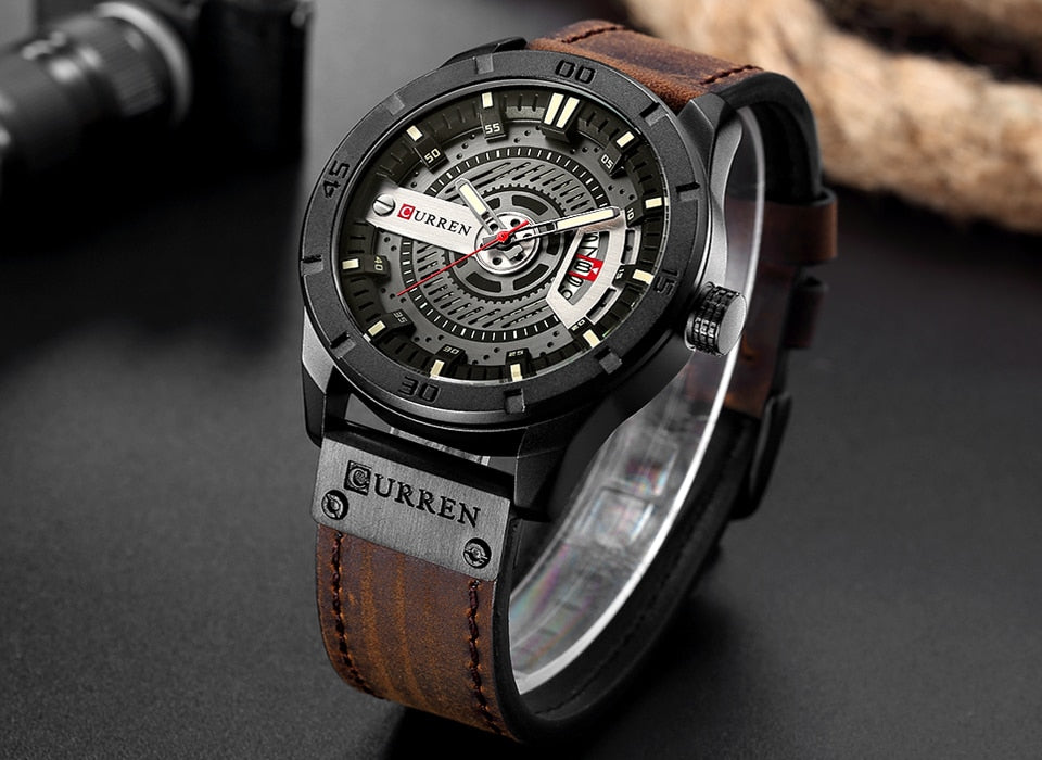Luxury Watch Brand CURREN Men Military Sports Watches Men's Quartz Date Clock M image 5