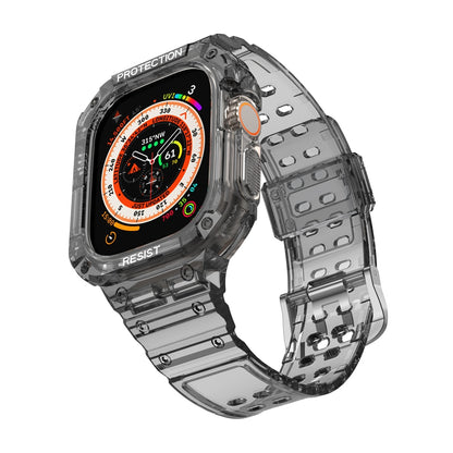 Clear Band + Case for Apple Watch Ultra 8 7 6 SE 5 4 3 Transparent silicone for image 3