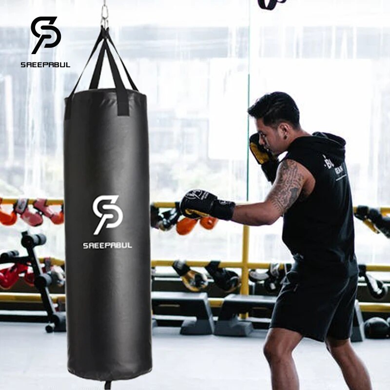 100/120cm Unfilled Heavy Punching Bag  Boxing Sandbag with Hanging image 1