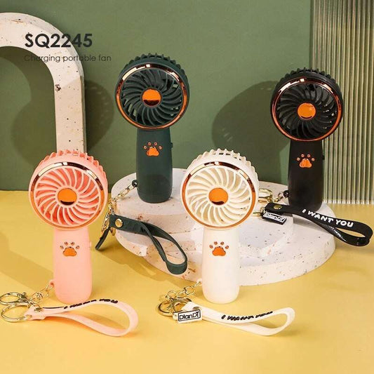 2024 Summer New Mini  Fan  Cartoon Portable Charging USB Handheld Fan S