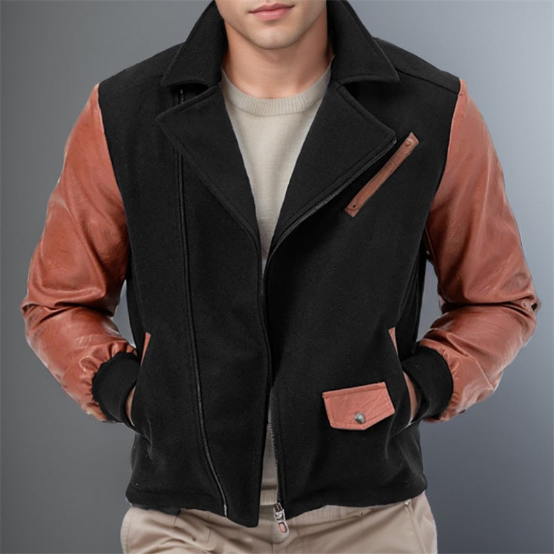 Men s  Fit Quilted Puffer Jacket with Hooded Zip Up Long Sleeve Contrast Color  image 8