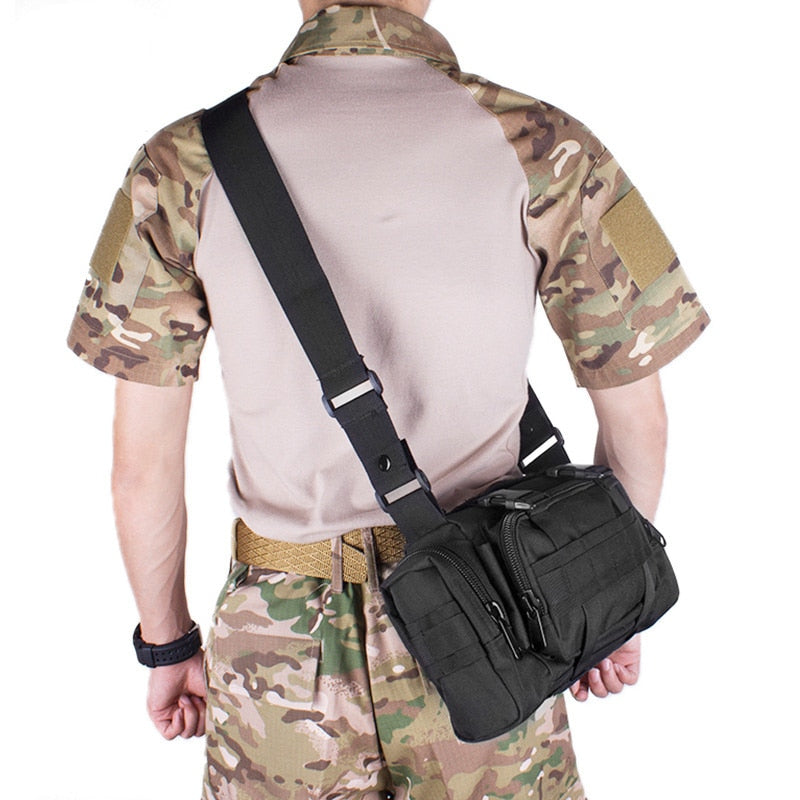 Tactical Waist Fanny Pack for Men Military Waterproof Cross-body Shoulder Sling image 12