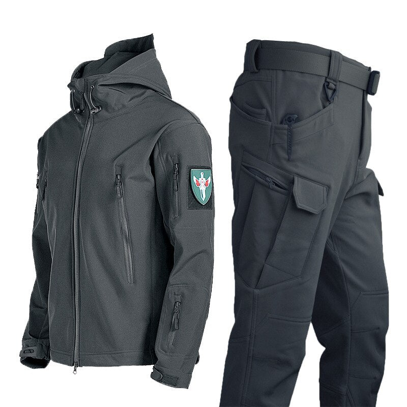 Winter Autumn Fleece Men Jacket Military Tactical Waterproof Suit Outdoor Fishi