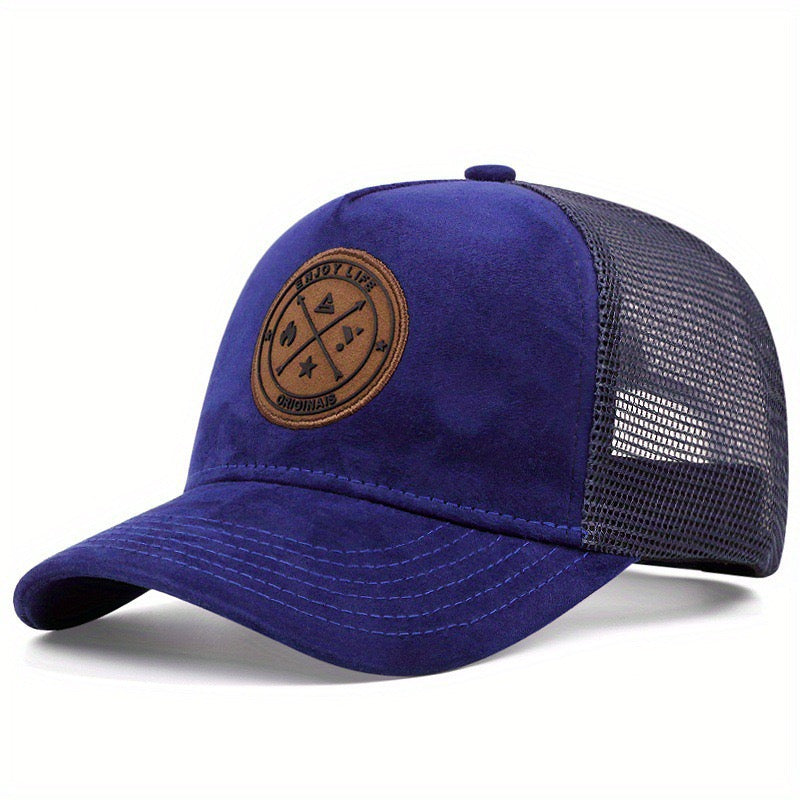 Up Positive "Enjoy Life" Letter Patch Baseball Cap | Unisex Adjustable Trucker Hat