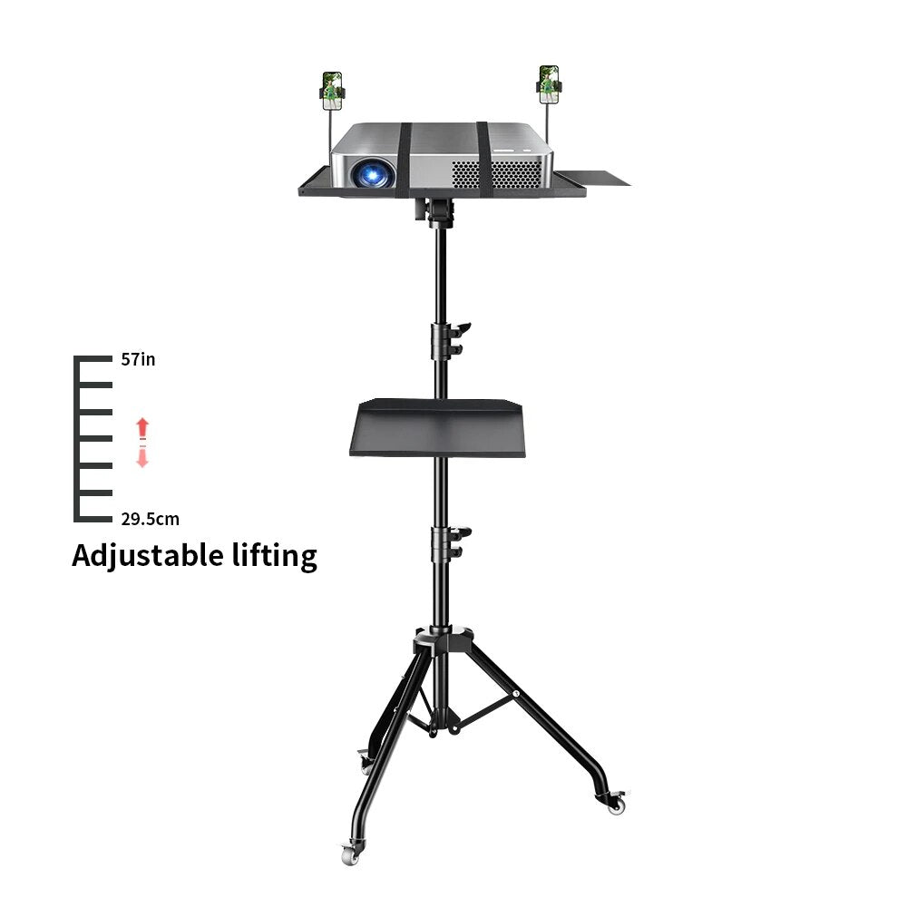 Projector Floor Tripod 90/125cm Stand Laptop Tripod Adjustable Height Mixer Sta image 2