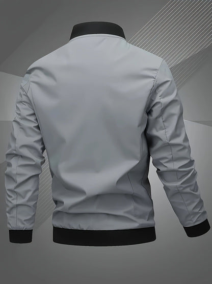 Trendy Men's alphabet embroidered  jacket - design, versatile cas