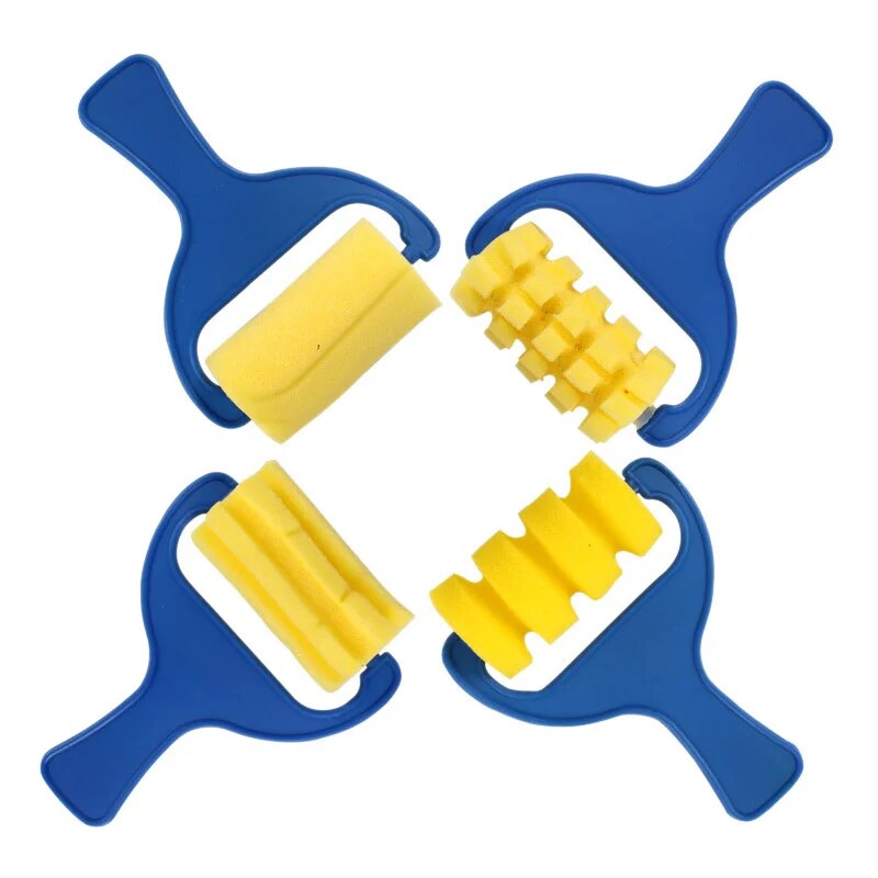 graffiti tool roller, sponge brush painting, Child DIY seal, 4 sets of preschoo image 1