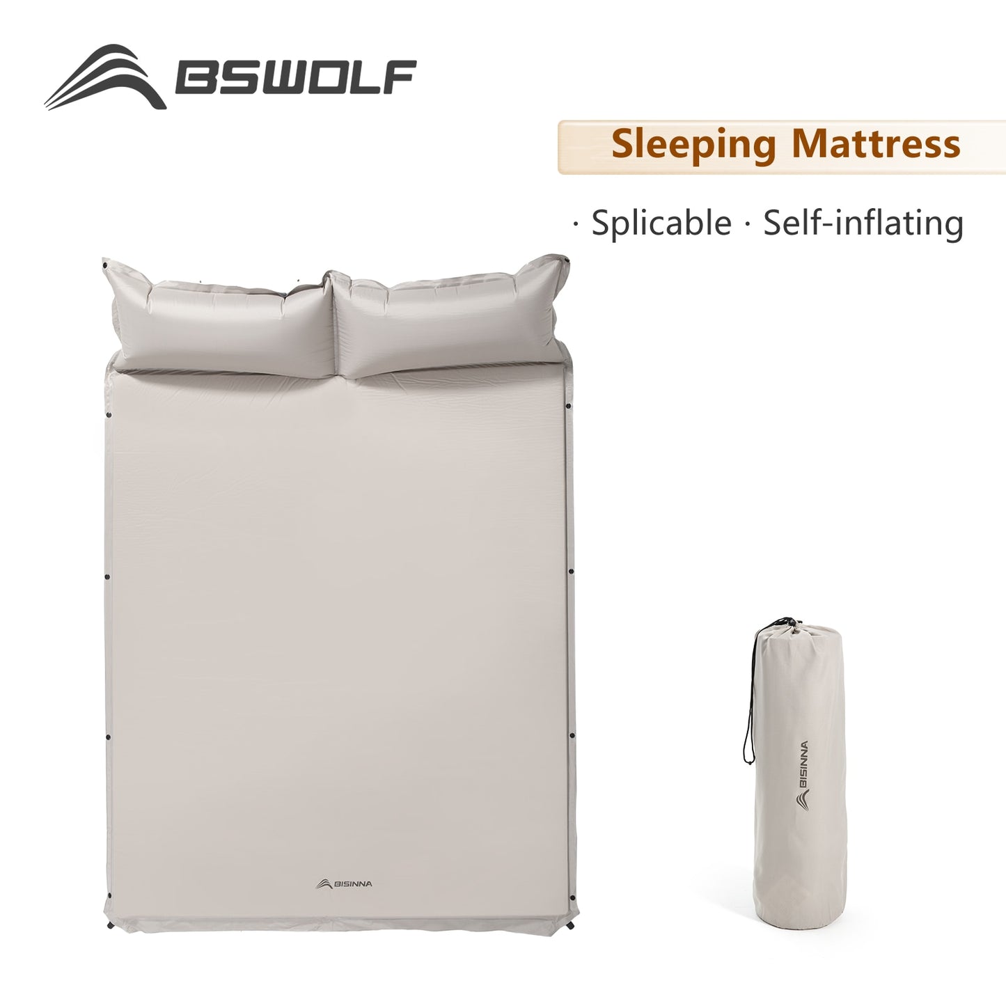 BSWolf  Inflatable Mattress Outdoor Tent Camping Mats Self-inflating mattress S image 1