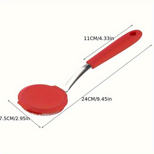 1pc, Silicone dishwashing brush, non stick, special silicone spatula, kitchen u image 0