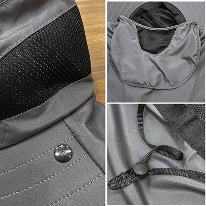 Summer Outdoor Fishing Caps Men Wide Brim UV Protective Mask Thin Casual Hats S image 7