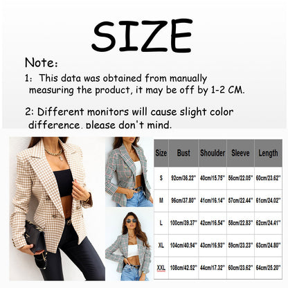 Women 2022 Plaid Suit Jacket Small All-match Age Reduction Tops Female Relf-cul image 7